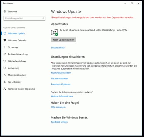 Besser zu werden und teile uns bitte mit: Windows Update ... *Einige Einstellungen sind ausgeblendet ...