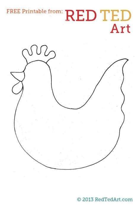 Printable Chickens Chicken Templates This Has Colorful Posters And