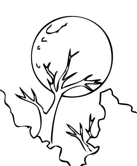 full moon coloring page online | Moon coloring pages, Moon coloring