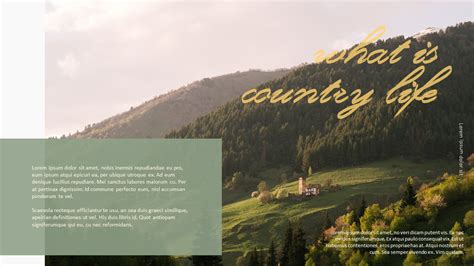 Country Life Best Powerpoint Presentation Templates