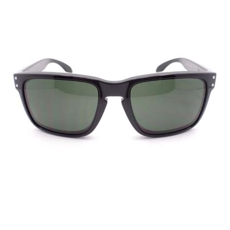 Oakley Sun 0oo9244 Holbrook Rectangle Unisex Sunglasses Size 56 Polished Black Dark Grey For