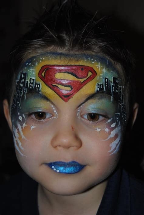 Superman By Aimees Creations Superhero Face Painting Face Painting For