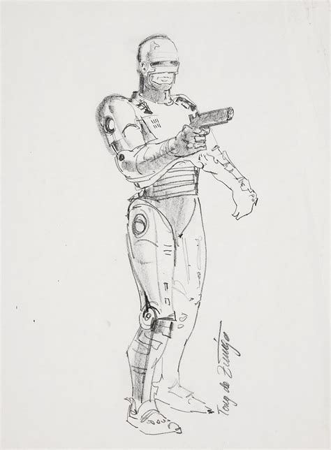 Robocop Sketch By Tony Dezuniga Rimaginarypolice