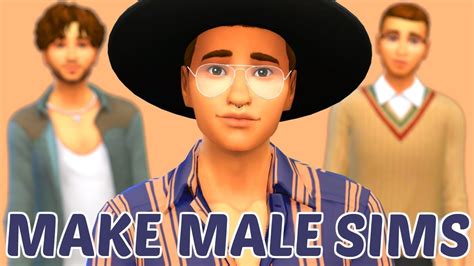 How To Make Male Sims In The Sims 4 Youtube