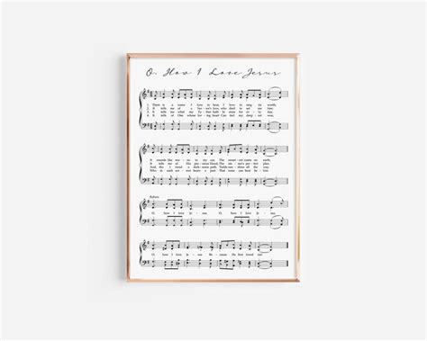 O How I Love Jesus Hymn Print Solfege Hymn Music Page Uplifting