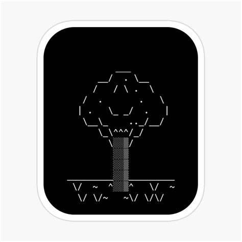 Ascii Art Collection Tree 1b By Wallabyworks Redbubble Ascii Art