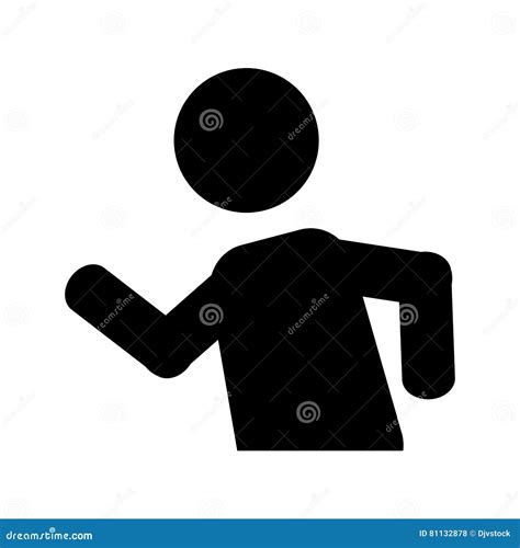 Man Running Pictogram Stock Vector Illustration Of Fitness 81132878