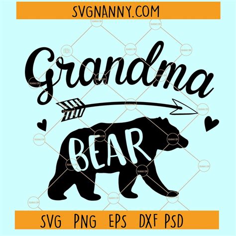 Grandma bear svg, Grandma svg files, mama bear svg, Grandma Svg | SVG NANNY