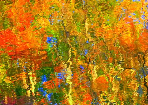 Abstract Of Autumn Leaves Reflected On Water Dsc06890 001 Flickr
