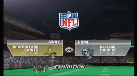 Madden Nfl 12 Ps2 Saints Vs Raiders Youtube