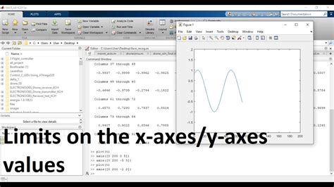 How To Set Apply The Limits On X Axes And Y Axes Values In Matlab Youtube