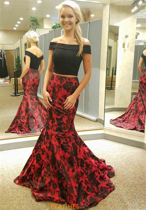 Two Piece Winter Formal Print Sherri Hill Dress 50876 Dresses Girls