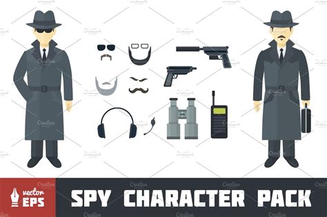 Spy Character Pack ~ Illustrations ~ Creative Market