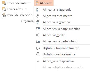 Curso Gratis De PowerPoint 2016 AulaClic 4 Manejar Objetos Alinear