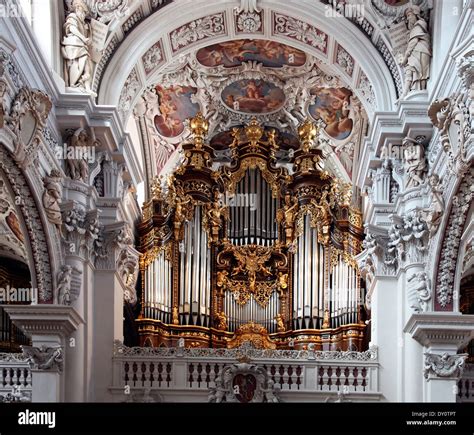 Organ Of Italian Baroque Cathedral Of St Stevens Second Largest In