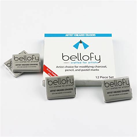 Bellofy 12 Kneaded Erasers For Drawing Charcoal Pastels Art Gum