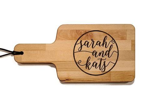 Personalized Cheese Board With Handle 6 X 11 75 Inch Wood Etsy