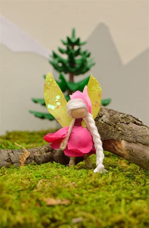 Flower Fairy Doll Flower Fairies Miniature Fairy Doll Etsy Fairy