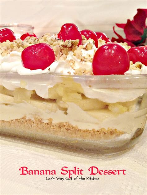 Check spelling or type a new query. Banana Split Dessert - Can't Stay Out of the Kitchen