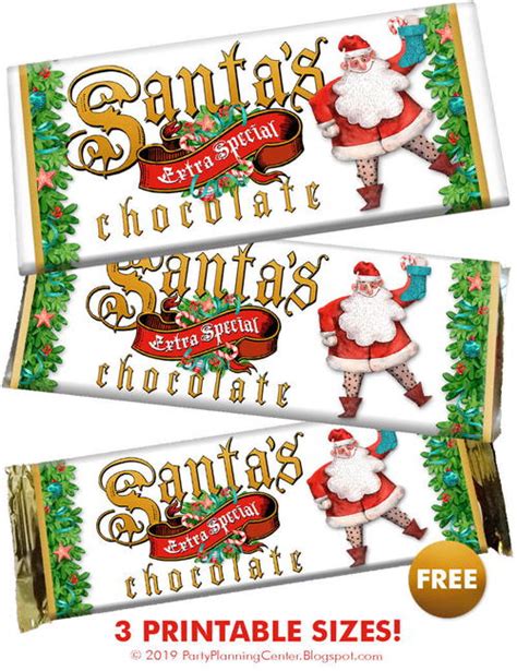 Before heading out to visit family and friends for dinner tonight, print out a few of these fun christmas candy bar wrappers, head to your local drug store that is still magically open and pick up a few big candy bars. Christmas Candy Bar Wrapper Template | AllFreePaperCrafts.com