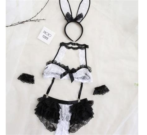 Đồ Ngủ Cosplay Hầu Gái Kết Hợp Bunny Sexy Tk1305 Happyshop