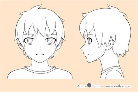 Anime Boy Outline Drawing Drawing Tutorial Face Face