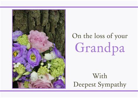 Sympathy Loss Of Your Grandpa Purple Bouquet Card Ad Sponsored