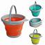 NEW 10L COLLAPSIBLE SILICONE BUCKET CAMPING FISHING TRAVEL 10L23 