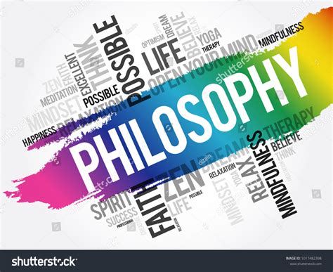 Philosophy Word Cloud Collage Concept Background Stock Vector Royalty