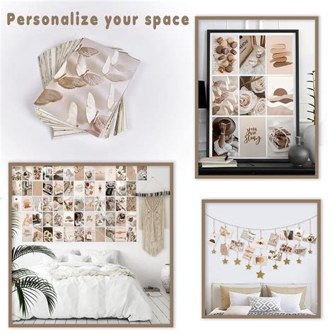 Buy ANERZA 100 PCS Beige Wall Collage Kit Aesthetic Pictures Boho Room