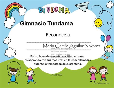 Diplomas Para Niños Para Editar En Word Descargar Hábitos De Niños Ef7