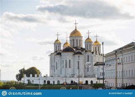 Dormition Cathedral Or Assumption Cathedral In Vladimir Russia Stock