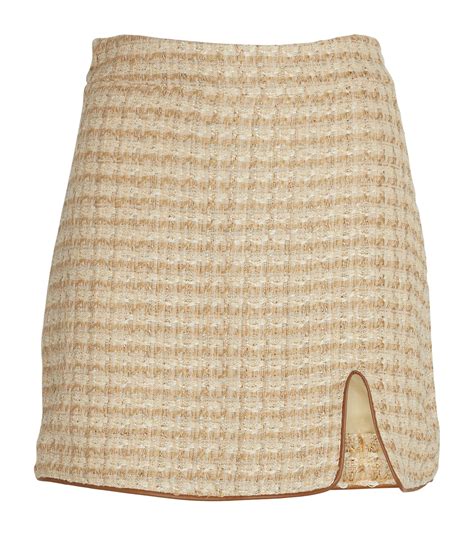 Womens Rowen Rose Beige Tweed Mini Skirt Harrods Countrycode