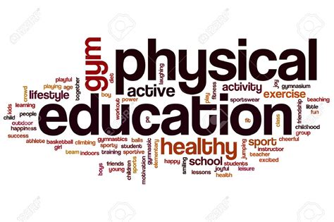 Physical Education Word Cloud Concept Stock Photo Picture And