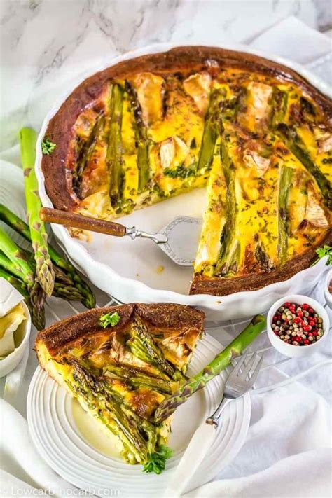 Easy Asparagus Keto Quiche Low Carb No Carb