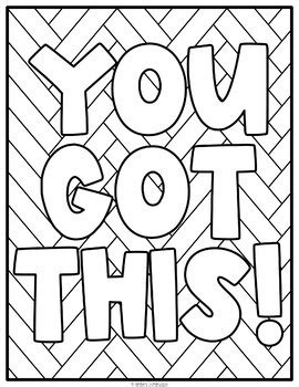 motivational positive quote coloring pages middle school locker activity coloring home