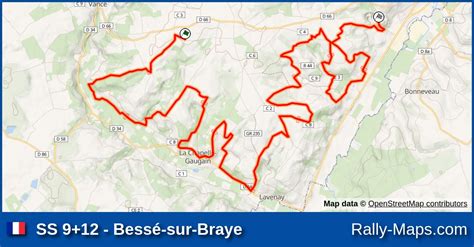 Ss 9 12 Bessé Sur Braye Stage Map Rallye Coeur De France 2021 [cfr] 🌍 Rally
