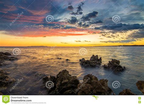 Sunset On The Island Mali Losinj Croatia Stock Image Image Of Mali