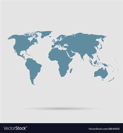 World Map Template Worldwide Info Graphic Vector Image