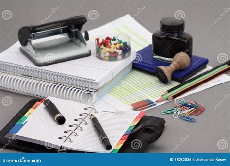 Office Stationery Stock Photo Image Of Stationary Paperwork 18282036