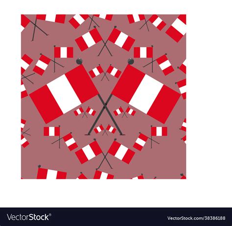 Pattern Peru Flags Royalty Free Vector Image Vectorstock