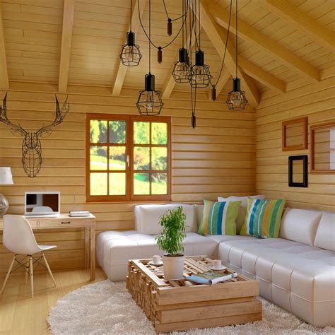 Rustic Blue And Brown Living Room Tatamibd