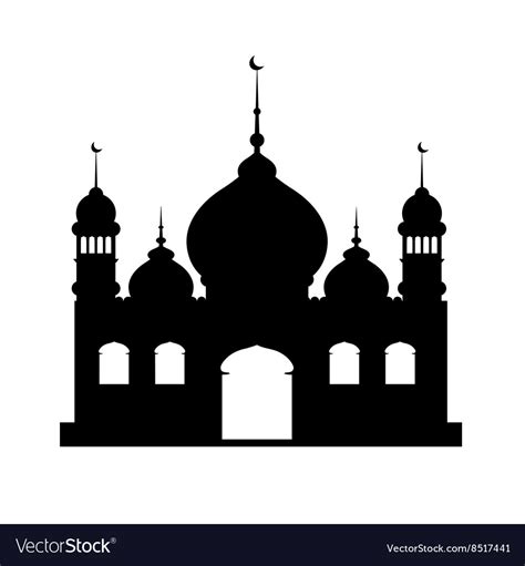 Silhouette Of Mosque Royalty Free Vector Image