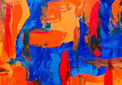 Free Images Modern Art Blue Orange Acrylic Paint Painting Visual