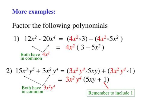 Ppt Factoring Polynomials Powerpoint Presentation Free Download Id