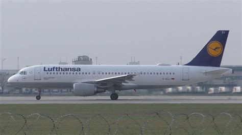 Lufthansa Airbus A320 Takeoff At Munich Airport D Aizj Youtube