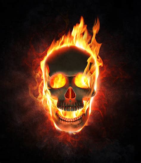 Flaming Skull Stock Photos Pictures And Royalty Free Images Istock