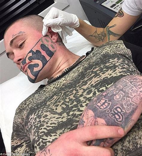 mark anthony cropp new zealand man with devast8 face tattoo is back behind bars after vowing to