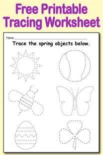 Your preschooler is going to love learning all about number, counting, even addition with these 25 spring math activities for preschoolers. FREE Printable Spring Themed Tracing Worksheet | Tracing ...