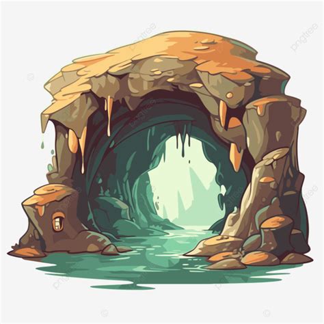 Ilustração Dos Desenhos Animados De Clipart De Caverna De Uma Caverna